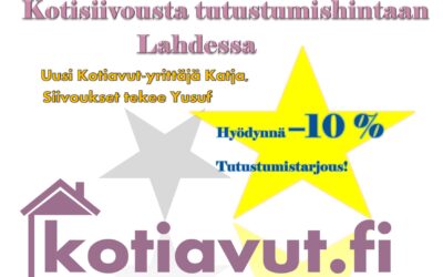 HYÖDYNNÄ -10 % TUTUSTUMISTARJOUS KOTISIIVOUKSEEN!