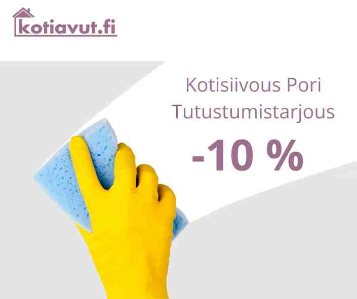 Tilaa siivous Pori yrittäjä Marjaanalta ja hyödynnä uuden asiakkaan tutustumistarjous.