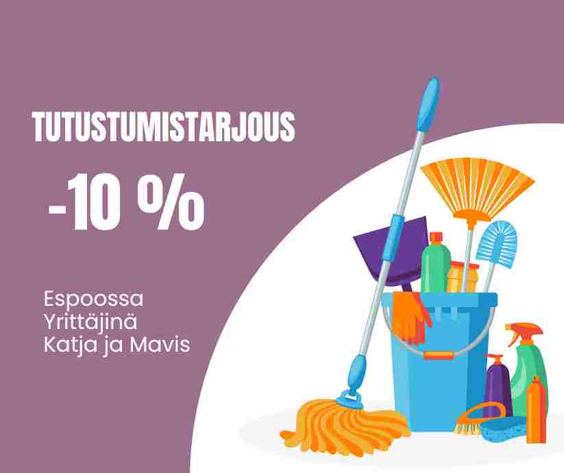 Siivous Espoo -yrittäjät tarjoavat alennuksen siivoukseen