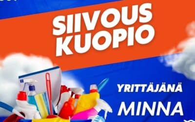 Kuopion yrittäjä Minna tekee mielellään myös muuttosiivouksia