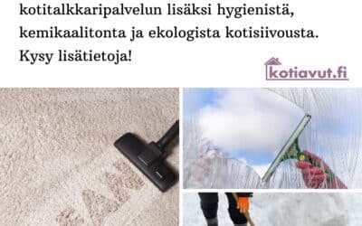 Monipuolisen siivouskokemuksen omaava Tiina tarjoaa myös kemikaalitonta siivousta!